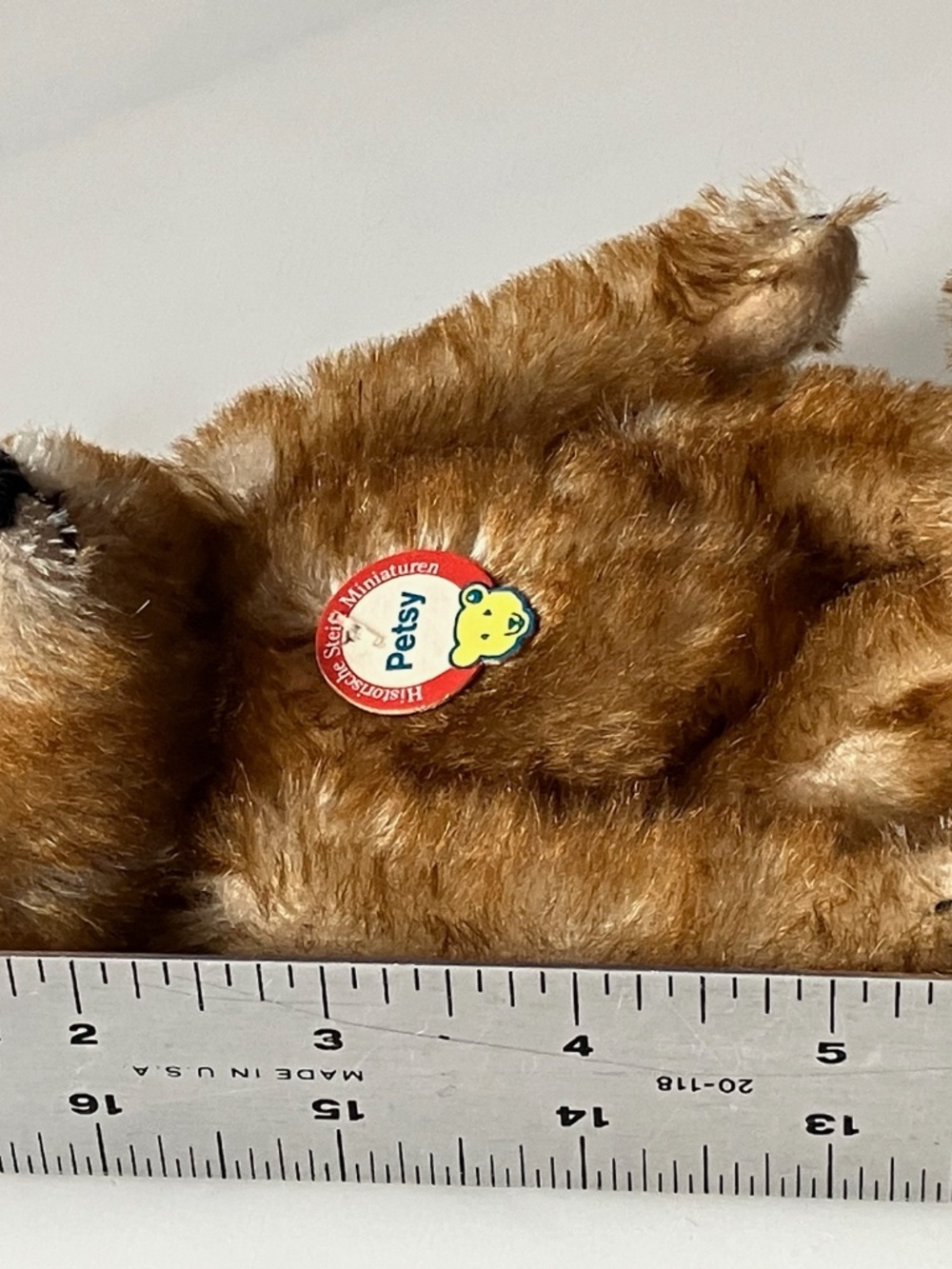 NEW w/tags  Historic Mini Teddy Bear Mohair Button & Paper Tag (Baby, Toddler) - Picture 8 of 8